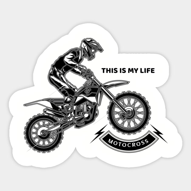 With motocross I've found that passion becomes your identity and that identity breaks all barriers. Sticker by Your_wardrobe